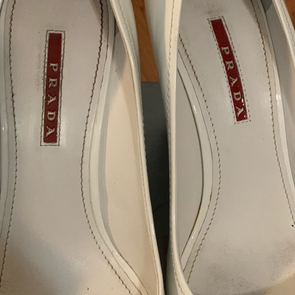 Prada White Wedge Sandal With Open Toes - Picture 7 of 8